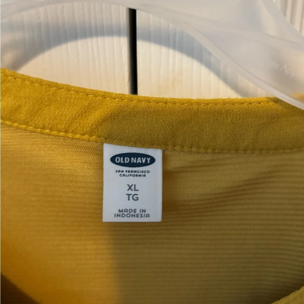 Old Navy Mustard Long Sleeve Dress - Picture 2 of 2